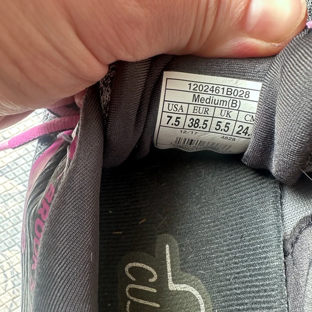 Brooks Ghost 10 Women's Grey Purple Lace-up Athletic Running Shoes - Size 7.5 - Picture 5 of 9